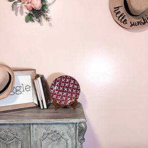 Red Patterned Decorative Plate